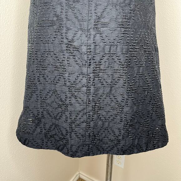 J. Crew Sleeveless Jacquard Eyelet Fit & Flare Dress Black Size 2 #C9228 - Picture 9 of 14
